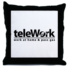Work at Home Novelty Pillow